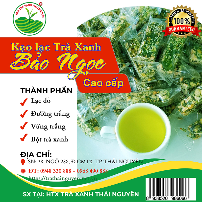 Kẹo lạc Trà Xanh Bảo Ngọc - Thái Nguyên | 600g